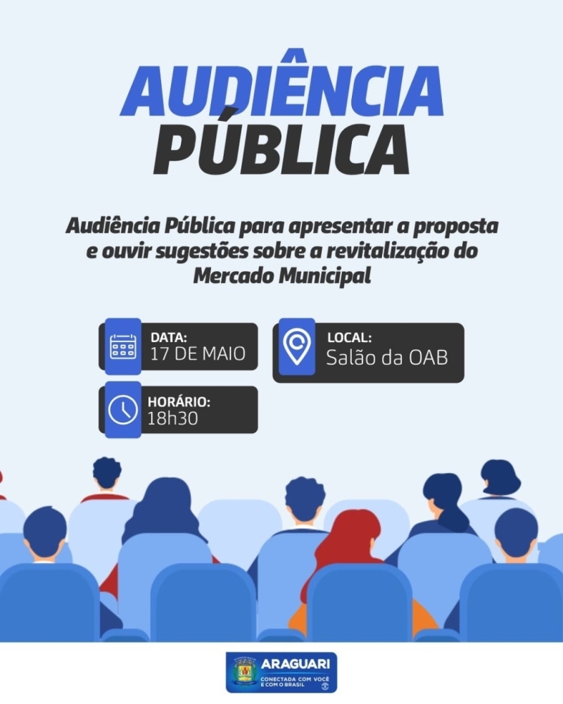 A prefeitura de Araguari convida a população para apresentação da proposta de revitalização do Mercado Municipal