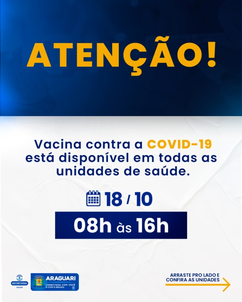 Vacinação COVID-19 - 18 de outubro