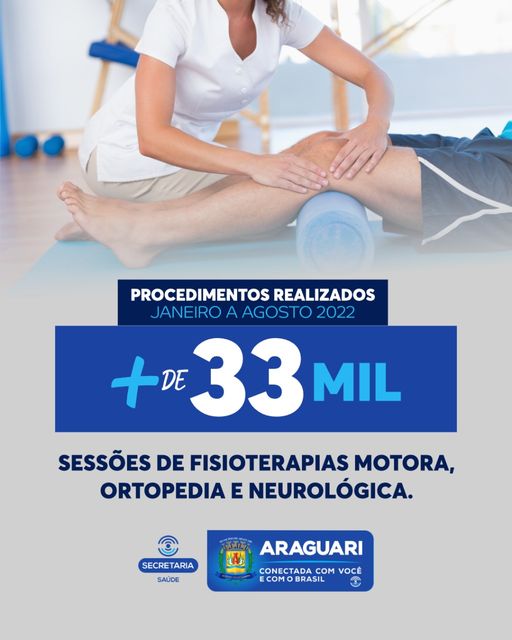 Mais de 33 mil sessões de Fisioterapia foram realizadas pelo Município