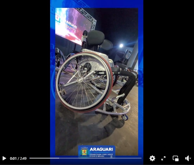 A prefeitura de Araguari, através da fundação Municipal de Esportes e Paradesporto, realizou na sexta-feira (14), o evento de entrega de cadeiras de rodas para a equipe da Associação dos Deficientes Físicos de Araguari.