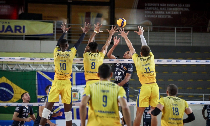 Em jogo emocionante Araguari vence o Suzano pela 15ª rodada da Superliga Nacional de Vôlei Masculino