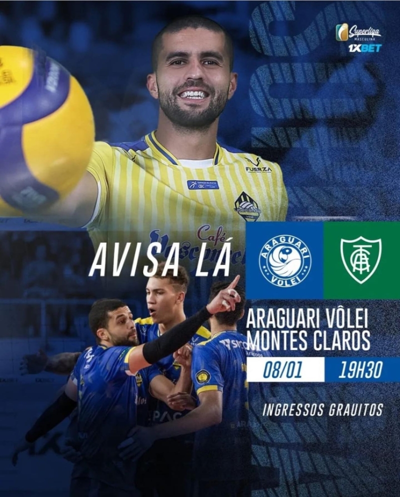 Domingo é dia de jogão de vôlei em Araguari.