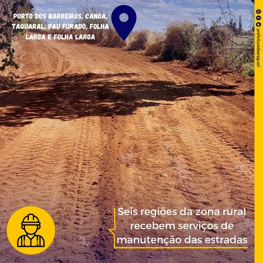 A prefeitura de Araguari, através da secretaria de Obras, está atuando nesta quarta-feira (26), em seis regiões diferentes da zona rural, com a manutenção das estradas que ligam a várias comunidades e os distritos de Amanhece e Piracaíba.