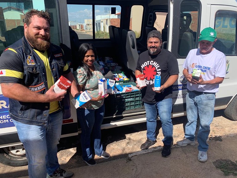 Na última semana, o Banco de Alimentos de Araguari, recebeu uma generosa doação do Moto Clube “Motocólatras”.