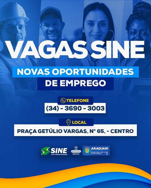 Vagas Sine Araguari - 11/03/2024
