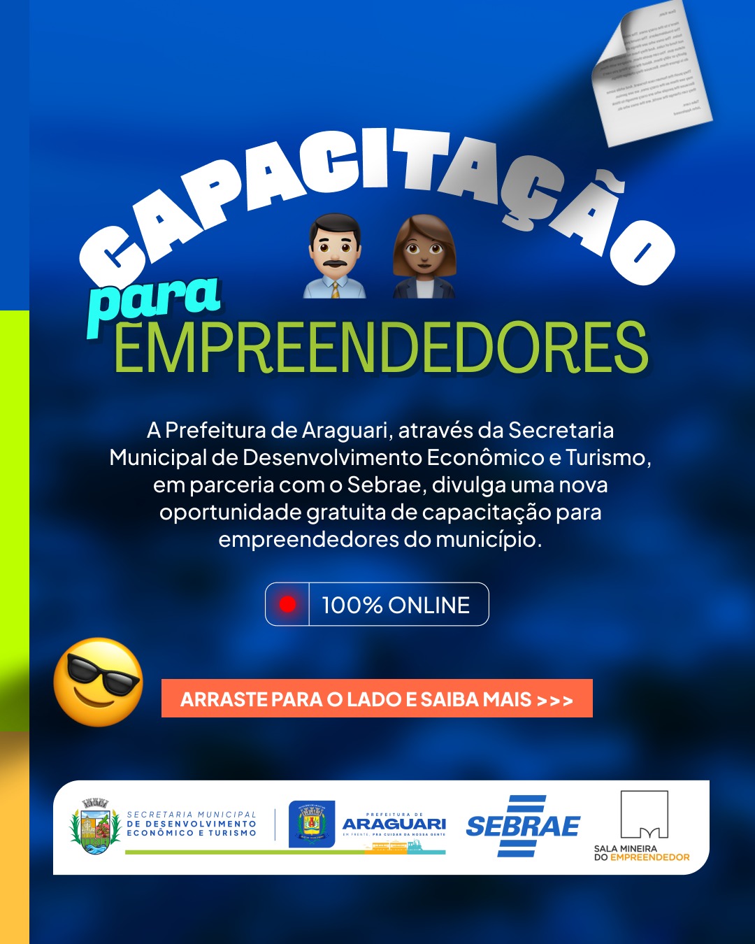 Capacitação gratuita fortalece empreendedores de Araguari com curso voltado ao aumento das vendas