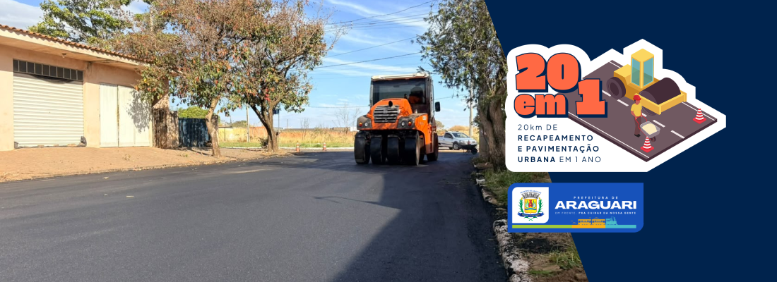 Programa 20 em 1 avança com obras de recapeamento e pavimentação no Bairro São Sebastião