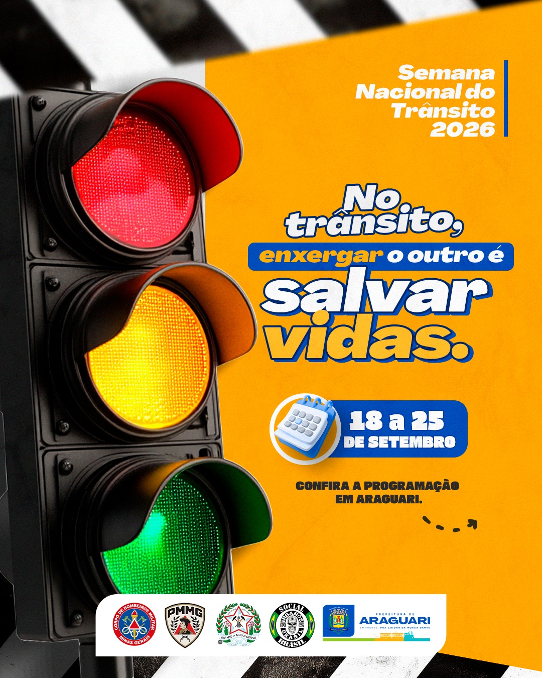 Semana Nacional do Trânsito segue com ações de conscientização em Araguari até 25 de setembro
